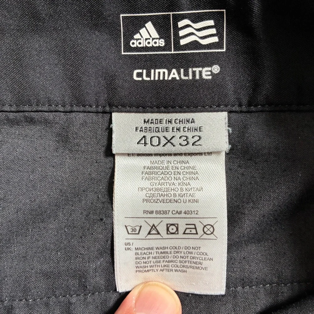 Adidas Climalite Golf Pants Mens 40x32 Black Stretch‎ Straight Leg